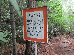 IAT; Grandfather Falls Segment, WI
sign warning when sirecns sound water levels will rise to dangerous levels in a very short time